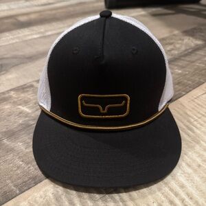 Black & White Kimes Ranch Hat with Gold Accent